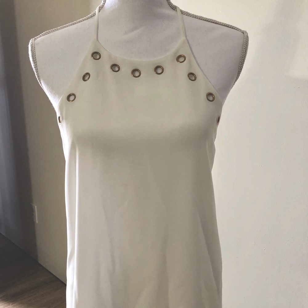 Naked Zebra Ivory Sleeveless Blouse